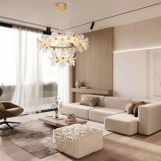 Люстра *100/50*24-150 см, *LED*120W, 3000-6000K, MODELIGHT  MDL.89092.1000.500HC GD, Золото