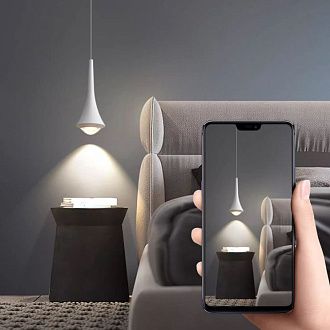 Подвесной светильник CAI B Pearl Black 8,3*8,3*23 см, 1*LED*8W, 3000K, ImperiumLoft cai-b01, Чёрный