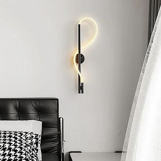 Бра *90-90 см, 1*LED*28W, 3000K, Lightera Tura LE103W-90B, Черный