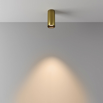 Накладной светильник 5,2*5,2*12,5 см, LED, 12W, 3000К, Maytoni Technical FOCUS LED C056CL-L12W3K-W-BS латунный