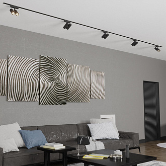 Трековый светильник для низковольтного шинопровода 11,5*4,2* см, LED 16W*3000 К, Novotech Shino Smal, черный, 359274