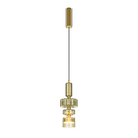 Подвесной светильник 15*15*360 см LED, 12W, 3000К, Maytoni LEVEL MOD253PL-L18BS3K3 латунный