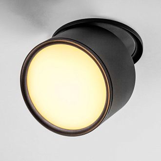 Спот *10*-6,4 см, *LED*12W, 3000/4000/6000K, Lightstar Acuto 215857, черный, вр 8,8 см