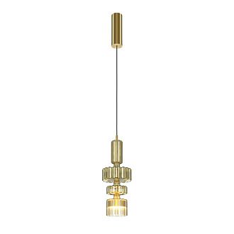 Подвесной светильник 15*15*360 см LED, 12W, 3000К, Maytoni LEVEL MOD253PL-L18BS3K3 латунный