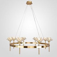 Подвесная люстра LOTOS D80 8 lamps 80*80*20 см, 8*G9*40W, ImperiumLoft LOTOS01, Латунь