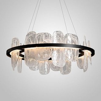 Подвесная люстра DIONIS D80 80*80*28 см, 1*LED*40W, ImperiumLoft dionis01, Чёрный, Прозрачный