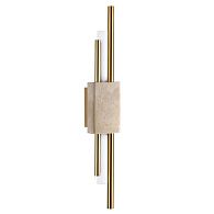 Настенный светильник 60 см, 10W, 3000K, Odeon Light L-vision Travertino 7034/10WL, бронза