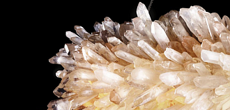 Люстра на штанге RH QUARTZ CRYSTAL абажур из кристаллов кварца 40*50*50 см, 1*LED*W, ImperiumLoft 40.1903, Хром