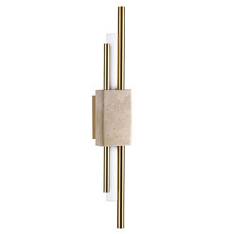 Настенный светильник 60 см, 10W, 3000K, Odeon Light L-vision Travertino 7034/10WL, бронза