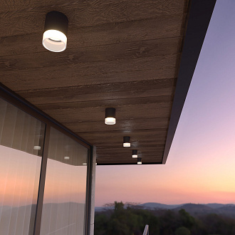 Накладной светодиодный влагозащищенный светильник IP54 35140/H черный Elektrostandard