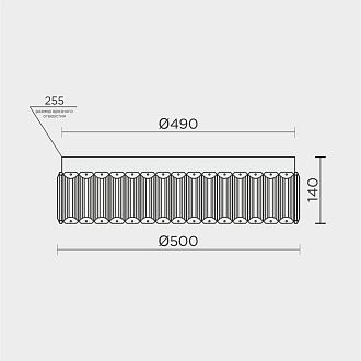 Потолочный светильник 50*50*0,0000 см, LED 55W, 3000 / 6000K, Золото MODELUX ML.2305.500