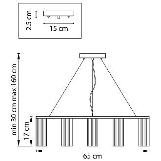 Люстра подвесная 65*16 см, 9*GU10*45W, Черный матовый Lightstar Roma 718097