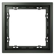 Рамка пластиковая Voltum S70 на 1 пост, титан пластик Soft touch VLS100106