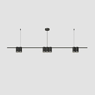 Подвесной светильник 150*5,6*208,9 см, 7*GU10, 105W, Denkirs Orbit DK4063-BK черный