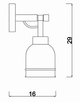 Бра 18*12*29 см, 1*E27 черный Vele Luce Calma VL2122W01