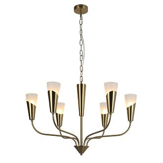 Люстра 75*75*48 см, 6*E14 Gerhort G31219/6BRS BRS+WT, Бронза