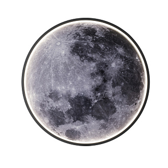 Бра 4,5*49*49 см, LED, 43W, 3000K-6000K Escada Planet 10226/SG LED Moon, черный