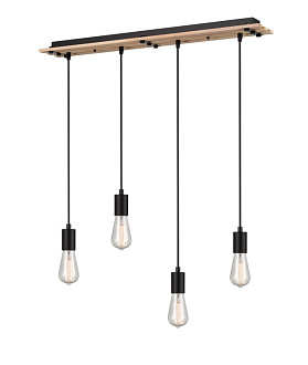 Подвесной светильник 11*76*133 см, 4*E27 черный, бежевый Vele Luce Tendenza VL6492P14