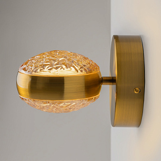 Бра 14*18,7*14 см, LED, 3000К, Maytoni Mind MOD299WL-L10BS3K латунный