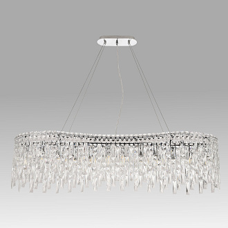 Люстра 30*120*29 см, 12*E14*40W Хром Crystal Lux ABRIL SP12 L1200 овал