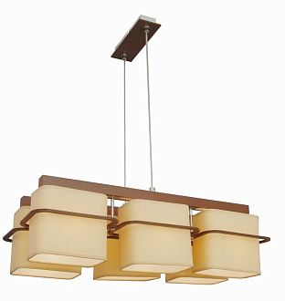 Люстра L640 x W305 x H1035, мм, 6*40W (240W), BROWN+CH (Коричневый+Хром) Sfera Sveta 85564/6PA BR+CH