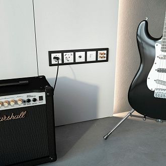 W1281001 Розетка Ethernet RJ-45, hammer белый Werkel, 4690389163029