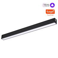 Cветильник  43,6*2,5*3 см, 1*LED*24W, 3000-6000K, Novotech VECTOR PORT 359939, черный,  диммир. пульт ДУ/Tuya Smart Life