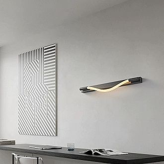 Бра 80*80-80 см, 1*LED*18W, 3000K, Lightera Tura LE103W-80B, Черный
