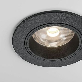 Встраиваемый спот 7,5 см, 12W, 4000K, Maytoni Technical Focus Led Technical DL125-L12-4K-B, черный, вр 7 см
