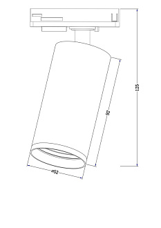 Трековый светильник Maytoni Track lamps TR020-1-GU10-B, черный