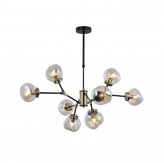 Люстра на штанге Omnilux Crotone OML-95107-08, диаметр 93 см, черный-бронза