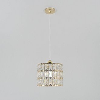 Светильник подвесной SAPFIR SPFD-8611 ЗОЛОТО/GOLD D240/H1000/1/Е27/10W без ламп CRYSTALS.OTB
