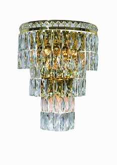 Бра 200*300*370, 4*E14, 40W NewRgy Cristallo W2785E/4A GOLD+CLEAR, Золото+прозрачный