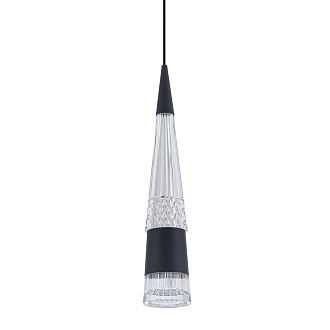 Подвесной светильник 8*8*140 см, LED 9W, 4000K, Черный LED4U L7122-1 BK