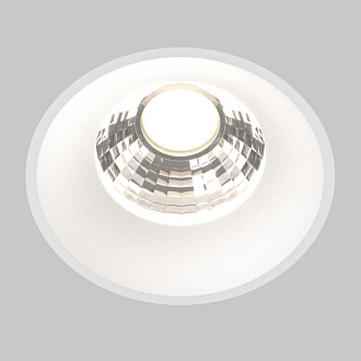 Встраиваемый светильник 7,4*7,4*6 см, LED, 12W, 4000К, Maytoni Technical ROUND DL058-12W4K-TRS-W белый, вр 7,5 см