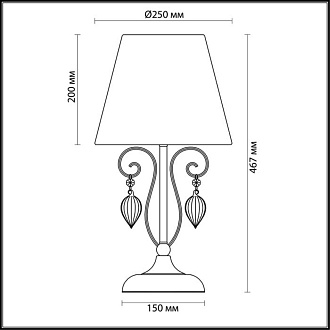 Настольная лампа Odeon Light Niagara 3921/1T бронза/ткань/стекло