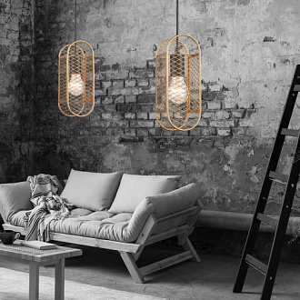 Подвесной светильник  10*149 см, 1*E27 черный, золото Vele Luce City VL6344P01