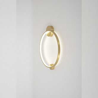 Настенный светильник 48 см, 18W, 3000-6000K, Crystal Lux REAL AP18W LED BRASS, латунь