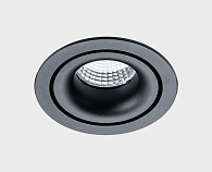 Встраиваемый LED светильник Italline IT02-008 black, 12W LED, 3000K, черный, вр 8,5 см