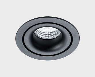 Встраиваемый LED светильник Italline IT02-008 black, 12W LED, 3000K, черный, вр 8,5 см