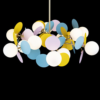 Люстра на штанге LOFT IT Matisse 10008/12 mult, диаметр 75 см, золото