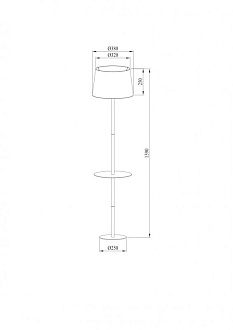 Торшер Arte Lamp Connor A2102PN-1WH, белый