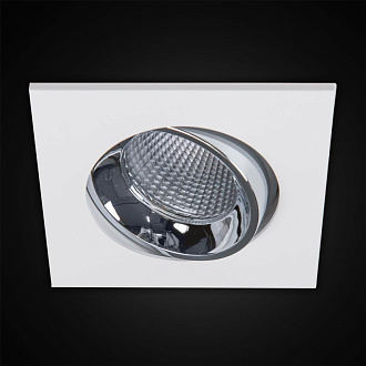 Встраиваемый светильник 9 см, 7W, 3500К, Citilux Альфа CLD001KNW1, белый-хром, вр 8 см