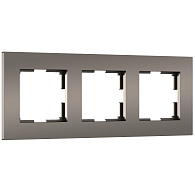 W0032963 Рамка на 3 поста Slab, бронза софт Werkel, 4690389193453