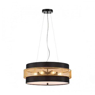 Потолочный светильник 50*20 см, 5*E27 Lumion ANIMAISA 8003/6C черный, золотой
