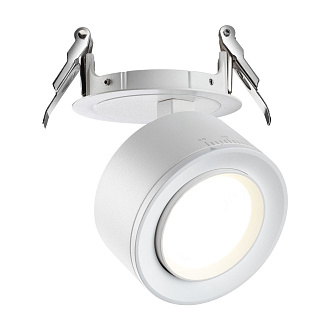 LED светильник 8 см, 18W, 4000K, Novotech Spot Eddy 358945, белый, вр 7,5 см
