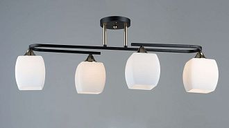 Люстра L760 x W270 x H275, мм, 4*40W (160W), BK+FGD (Черный+Золото) Rilon 5485/4 BK+FGD