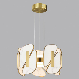 Подвесной светильник 40*28 см, 1 LED*45W, 3000 К, Odeon Light Chiara, античная бронза 6638/45L