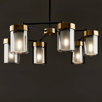 Светильник 63 см, Freya Modern FR5432PL-06BBS, черный-латунь