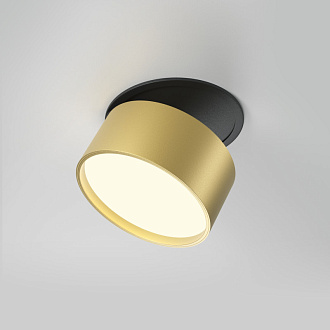 Встраиваемый светильник 8,5*8,5*6,6 см, LED, 12W, 3000К, Maytoni Technical ONDA DL024-12W3K-BMG золото матовое